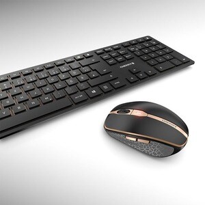 CHERRY DW 9100 Rugged Keyboard & Mouse - English (UK) - USB Scissors Wireless Bluetooth 4.0 2.40 GHz Keyboard - 105 Key - 