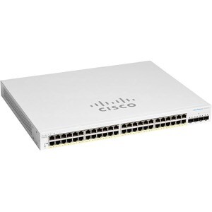 Cisco Switch CBS220 Administrable Smart Capa 2, 48 puertos Gigabit Ethernet, PoE+ con 382W totales, 4 Puertos SFP (4x1G), 