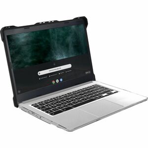 MAXCases Extreme Shell-L Rugged New Case for HP Chromebook - Textured Grip - Black/Clear - TAA Compliant - Impact Absorbin