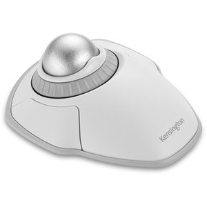 Kensington Orbit Wireless Trackball with Scroll Ring - White - Optical - Wireless - Bluetooth/Radio Frequency - 2.40 GHz -