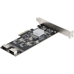 StarTech.com 8 Port SATA PCIe Card, PCI Express 6Gbps SATA Expansion Card with 4 Controllers, PCI-e x4 Gen 2 to SATA III A