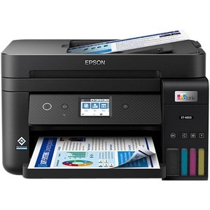 Epson EcoTank ET-4850 Inkjet Multifunction Printer-Color-Black-Copier/Fax/Scanner-4800x1200 dpi Print-Automatic Duplex Pri