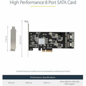 StarTech.com Scheda SATA PCI Express a 8 porte - Adattatore/convertitore PCIe per SSD/HDD SATA - Scheda di Espansione SATA