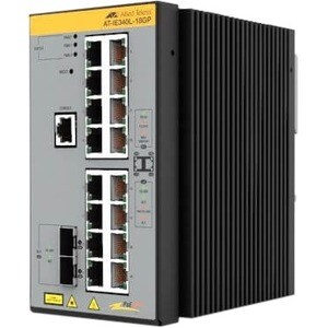 Allied Telesis IE340 IE340L-18GP 16 Portas Gerenciável Comutador de camada 3 - 3 Camada suportada - Modular - 2 Slots SFP 
