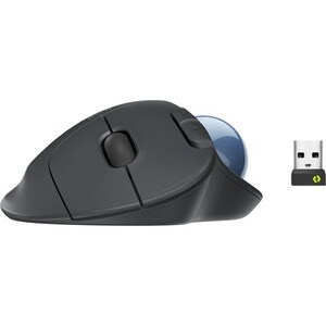 Logitech ERGO M575 Mouse - Bluetooth - USB Type A - Optical - 3 Programmable Button(s) - Graphite - Wireless - 4000 dpi - 