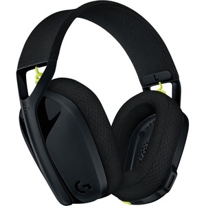 Logitech G G435 Wireless Over-the-head Stereo Gaming Headset - Neon Yellow, Black - Binaural - Circumaural - 1000 cm - Blu