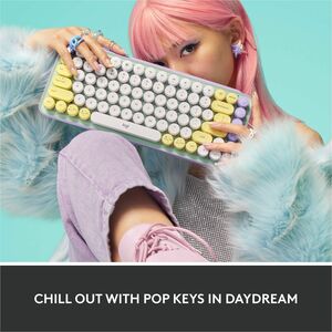 Logitech POP Keys Wireless Mechanical Keyboard With Emoji Keys - Daydream Mint - Wireless Connectivity - Bluetooth - 5.1 -