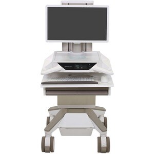 Ergotron CareFit Medical Trolley - TAA Compliant - 1 Drawer - Push/Pull Handle - 17.01 kg Capacity - 4 Casters - 127 mm Ca