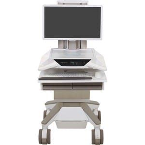 Ergotron CareFit Medical Trolley - TAA Compliant - 2 Drawer - Push/Pull Handle - 17.01 kg Capacity - 4 Casters - 127 mm Ca