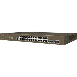 Tenda L3 Managed Switch - 24 Ports - Manageable - Gigabit Ethernet - 10/100/1000Base-T, 1000Base-X - 3 Layer Supported - M