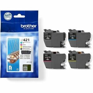Brother LC421VAL Standard Kapazität Tintenstrahl Tintenpatrone - Schwarz, Cyan, Magenta, Gelb - Original - 4 / Pack - Tint