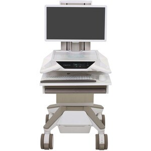 Ergotron CareFit Medical Cart - TAA Compliant - 1 Drawer - Push/Pull Handle - 17.01 kg Load Capacity - 4 Casters - 127 mm 