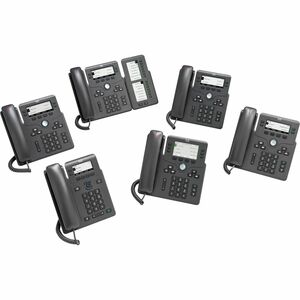 Teléfono IP Cisco 6851 - Restaurado - Con cable - Con cable - Carbón de Leńa - 4 x Total de línea - VoIP - 2 x Red (RJ-45)