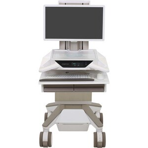 Ergotron CareFit Medical Cart - TAA Compliant - 2 Drawer - Push/Pull Handle - 17.01 kg Capacity - 4 Casters - 127 mm Caste