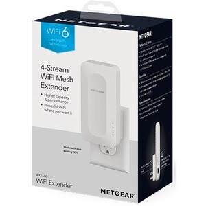 Netgear EAX12 Dualband 802.11ax 1,60 Gbit/s Drahtloser Range-Extender - Innen - 2,40 GHz, 5 GHz - 2 x Interne Antenne(n) -