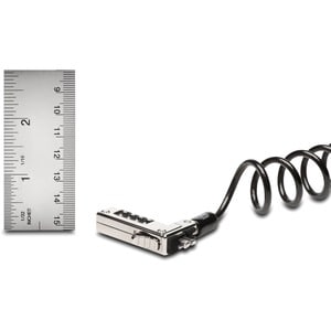 Kensington Slim Portable Combination Lock for Standard Slot - Resettable - 4-digit - Plastic, Carbon Steel - 5.91 ft - For