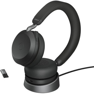 Jabra Evolve2 75, Link380/390a UC Stereo with Charging Stand - Black
