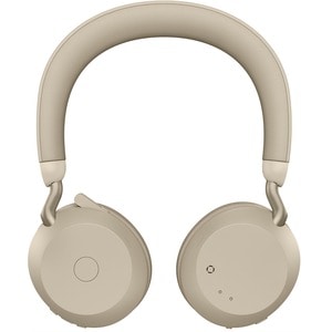 Jabra Evolve2 75 Wireless On-ear Stereo Headset - Beige - Binaural - Ear-cup - 3000 cm - Bluetooth - 20 Hz to 20 kHz - MEM