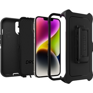 OtterBox Defender Rugged Carrying Case (Holster) Apple iPhone 13 Smartphone - Black - Dirt Resistant, Bump Resistant, Dirt