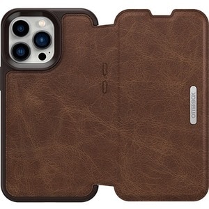 OtterBox Strada Carrying Case (Wallet) Apple iPhone 13 Pro Cash, Card, Smartphone - Espresso Brown - Drop Resistant - Leat