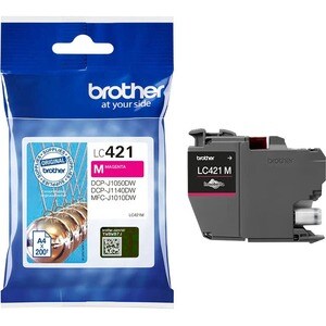 Brother LC421M Original Standard Yield Inkjet Ink Cartridge - Magenta - 1 Pack - 200 Pages