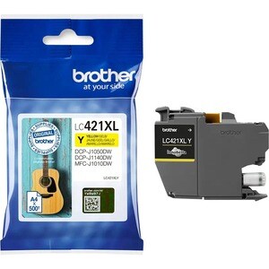 Brother LC421XLY Original High Yield Inkjet Ink Cartridge - Yellow - 1 Pack - 500 Pages