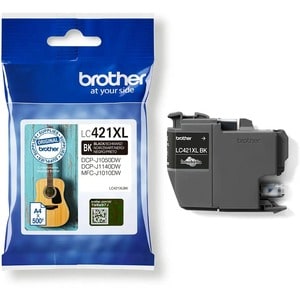 Brother LC421XLBK Original High Yield Inkjet Ink Cartridge - Black - 1 Pack - 500 Pages