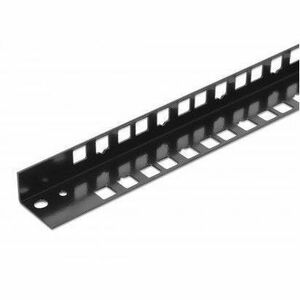 Intellinet Mounting Rail - Grey - 19" Wall Mount Rails, 12U, Black, 2-pack
