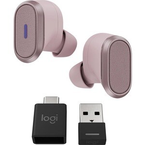 Logitech Zone True Wireless Earbud Stereo Earset - Rose - Binaural - In-ear - 3000 cm - Bluetooth - 20 Hz to 20 kHz - Nois