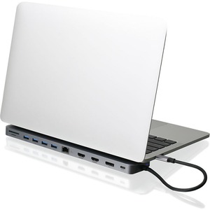 IOGEAR Dock Pro USB-C Triple HD Dock w/ PD 3.0 - for Notebook/Tablet/Workstation/Monitor - Memory Card Reader - microSD, S