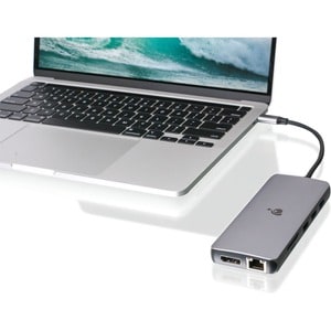 IOGEAR USB-C Triple HD Compact Dock w/ PD 3.0 - for Notebook/Tablet/Workstation/Monitor - Memory Card Reader - microSD, SD