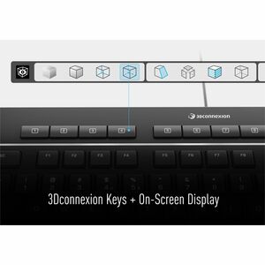 3Dconnexion Keyboard Pro with Numpad - Designed for CAD professionals, creatives and makers - Cable Connectivity - USB Typ