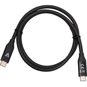 V7 V7USB4-80CM 79.25 cm USB-C Cabo de transferência de dados - 40 Gbit/s - Suporta até3840 x 2160 - Blindagem - 30 AWG - P
