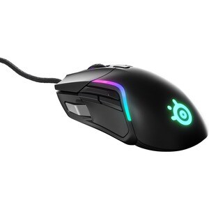 SteelSeries Rival 5 Gaming Mouse - USB - Optical - 9 Button(s) - 9 Programmable Button(s) - Matte Black - Cable - 18000 dp