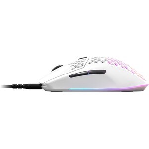 SteelSeries Aerox 3 Gaming Mouse - USB Type C - Optical - 6 Button(s) - Snow - Cable - 8500 dpi - Right-handed