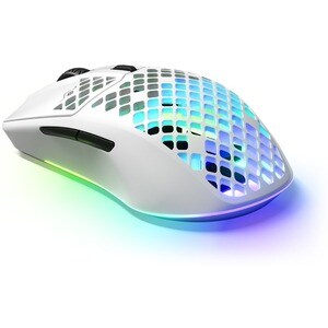 SteelSeries Aerox 3 Wireless Gaming Mouse - Bluetooth - USB Type C - Optical - 6 Button(s) - Snow - Wireless - 2.40 GHz - 