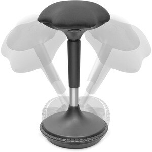 Digitus Wobble Stool - Adjustable Seat - 630 mm to 880 mm High - Foam Seat - Black - 1