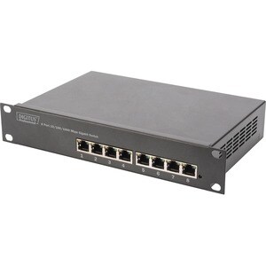 Digitus 9U Wall Mountable Enclosed Cabinet Rack Cabinet for Networking, LAN Switch, Patch Panel - 254 mm Rack Width - Jet 