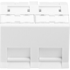 Digitus Frontplatte - 2 x Gesamtzahl Buchse(n) - Acrylnitril-Butadien-Styrol (ABS), Polycarbonat - Weiß - 1 - 2 x Ungelade