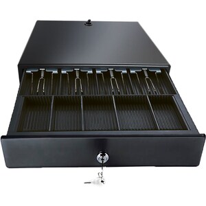 Adesso MRP-13CD Cash Drawer - 4 Bill - 5 Coin - 2 Media Slot - 3 Lock Position - Steel - 82.6 mm Height x 330.2 mm Width x