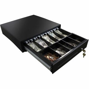 Adesso MRP-16CD Cash Drawer - 5 Bill - 8 Coin - 1 Media Slot - 3 Lock Position - Serial Port - Steel - 99.1 mm Height x 40