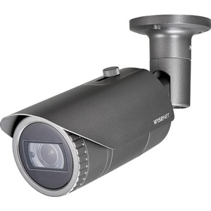 Wisenet QNO-6082R1 2 Megapixel HD Network Camera - Color - Bullet - Dark Gray - 98.43 ft Infrared Night Vision - H.264, MJ