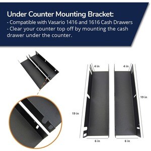 apg Suporte de montagem para Cash Drawer - Preto - 1
