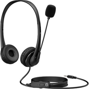 HP Wired Over-the-head Stereo Headset - Binaural - Ear-cup - 64 Ohm - 20 Hz to 20 kHz - 179.8 cm Cable - Uni-directional M