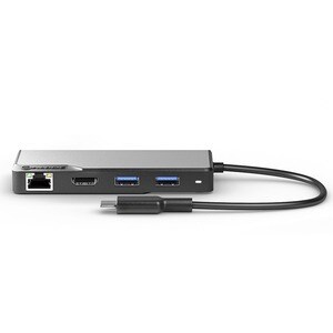 ALOGIC USB-C Fusion ALPHA 5-in-1 Hub - 1 x HDMI 4K@60Hz, 2 x USB-A (USB 3.0), 1 x Gigabit Ethernet, 1 x USB-C (Data & PD) 