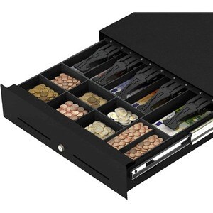 apg E3000 Cash Drawer - 5 Bill - 8 Coin - 2 Media Slot - Steel - Black