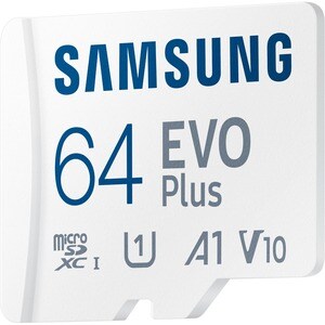 Samsung EVO Plus 64 GB Class 10/UHS-I (U1) V10 microSDXC - 130 MB/s Read - 10 Year Warranty
