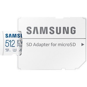 Samsung EVO Plus 512 GB Class 10/UHS-I (U3) V30 microSDXC - 130 MB/s Read - 10 Year Warranty