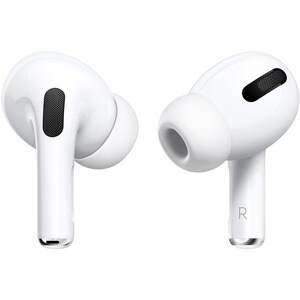 Apple AirPods Pro Wireless Earbud Stereo Earset - White - Binaural - In-ear - Bluetooth - Noise Cancelling Microphone - No