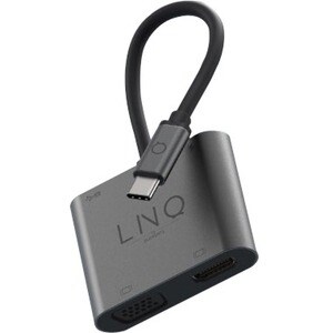 LINQ USB-Typ C Docking Station für Notebook/Monitor - 100 W - Schwarz, Grau - 4K - 3840 x 2160, 1920 x 1080, 1280 x 720 - 